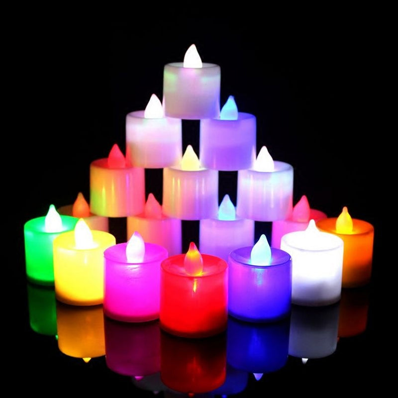 24pcs/set LED Balloon Battery operated led candle lamp multicolor color flame flashing place light in it home wedding ballons