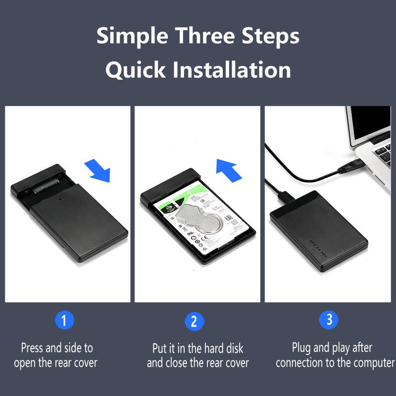 2.5-inch serial hard drive box USB 3.0 SATA notebook solid-state mobile hard drive box supports UASP