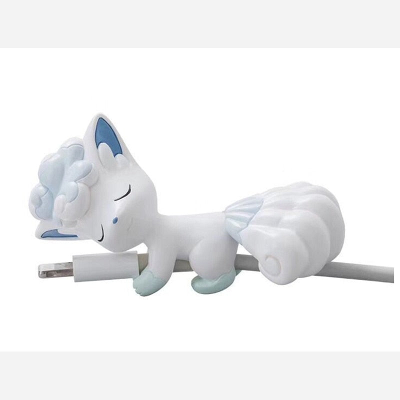 Cute Bite Cartoon Cable Protector for iPhone X earphone data cable Universal Cord Protection Protective Cover USB Cable Winder
