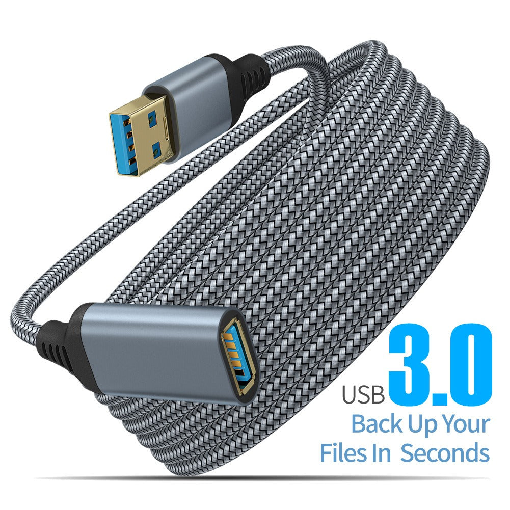 USB 3.0 male to female data cable, USB flash drive, keyboard, mouse, PS4, PS5 game console controller, charging extension cable