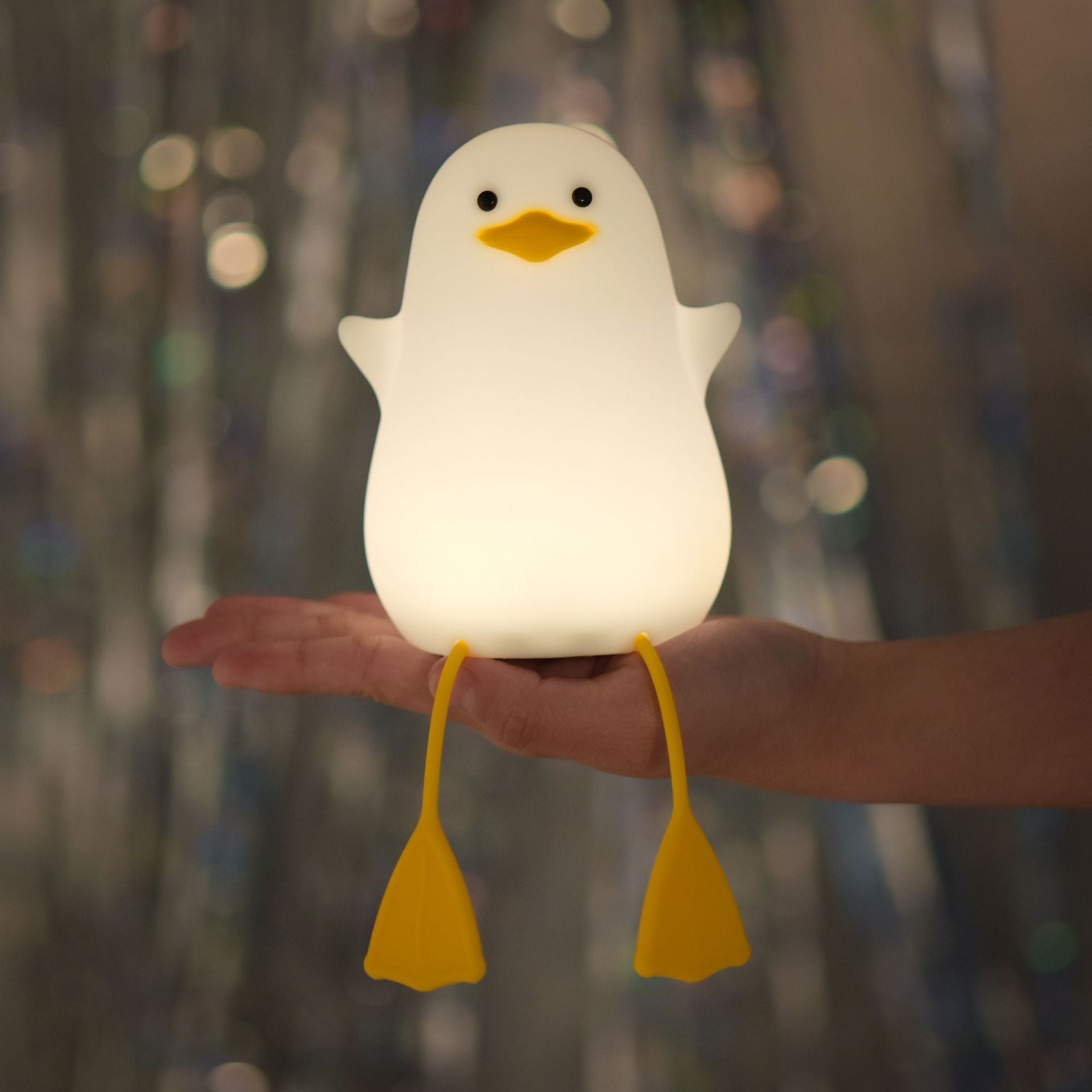 Little Gull Fun Night Light Charging Bedroom Bedside Light Silicone Pat Light Baby Eye Protection Night Light Creative Mobile Phone Bracket