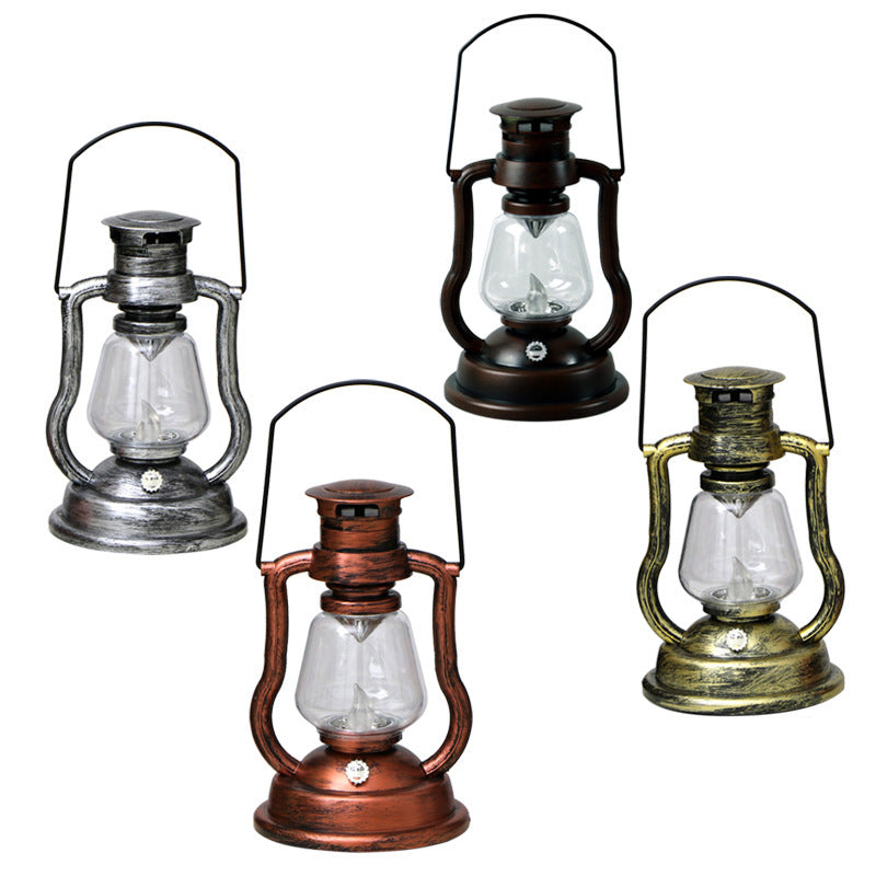 Retro Lantern Kerosene Lamp Decorative Portable Lantern Creative Clear Bar Cafe Home Festival Atmosphere Candle Night Light
