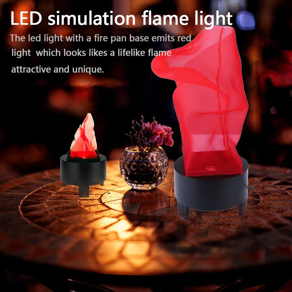 LED Flame Lights Bonfire Simulation Dynamic Stage Lights Bar Haunted House Halloween Christmas Decorations Electronic Brazier Lights