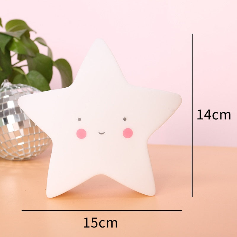 New Year's Christmas Small Gifts Ins Creative Vinyl Should Aid Night Lights Cartoon Children's Bedroom Decoration Annual Meeting Gifts Star Lights