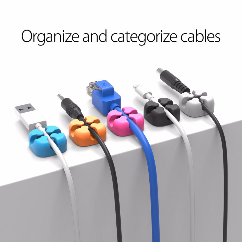 ORICO 10Pcs Colorful Cable Winder Wire Storage Silicon Cable manager Holder Desk Tidy Organiser For Digital Cable