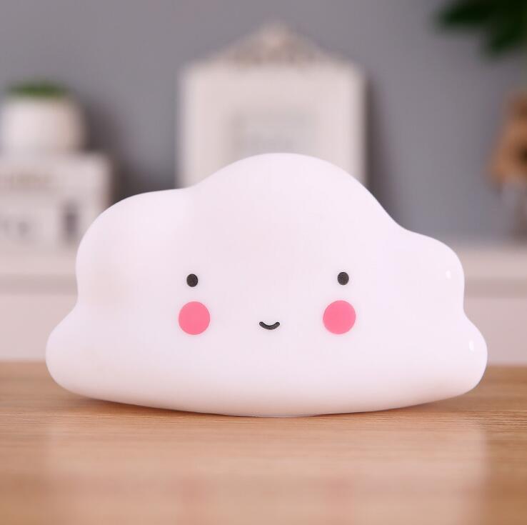 Lovely Led Night Light Silicone Cloud Night Lamp Mood Light Baby Nursery Lamp Children Gift For Kids Bedside Bedroom