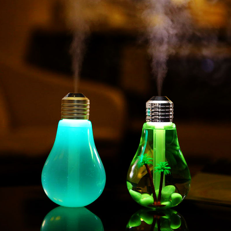 400ml LED Lamp Air Ultrasonic Humidifier for Home Essential Oil Diffuser Atomizer Air Freshener Mist Maker with LED Night Light