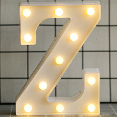 Luminous LED Letter Night Light English Alphabet Number Lamp Wedding Party Decoration Christmas Home Decoration Accessories