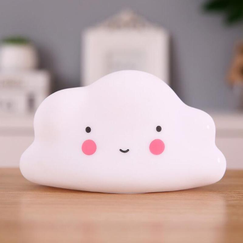 Lovely Led Night Light Silicone Cloud Night Lamp Mood Light Baby Nursery Lamp Children Gift For Kids Bedside Bedroom