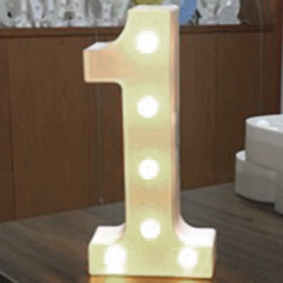 Luminous LED Letter Night Light English Alphabet Number Lamp Wedding Party Decoration Christmas Home Decoration Accessories