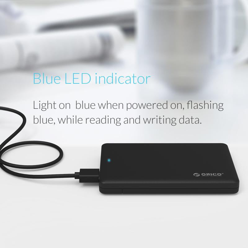 ORICO HDD Enclosure Sata to USB 3.0 HDD Case Tool Free for 7mm/9.5mm 2.5 inch HDD SSD Up to 2TB Hard Disk Box External HDD Case