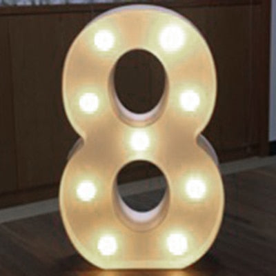 Luminous LED Letter Night Light English Alphabet Number Lamp Wedding Party Decoration Christmas Home Decoration Accessories