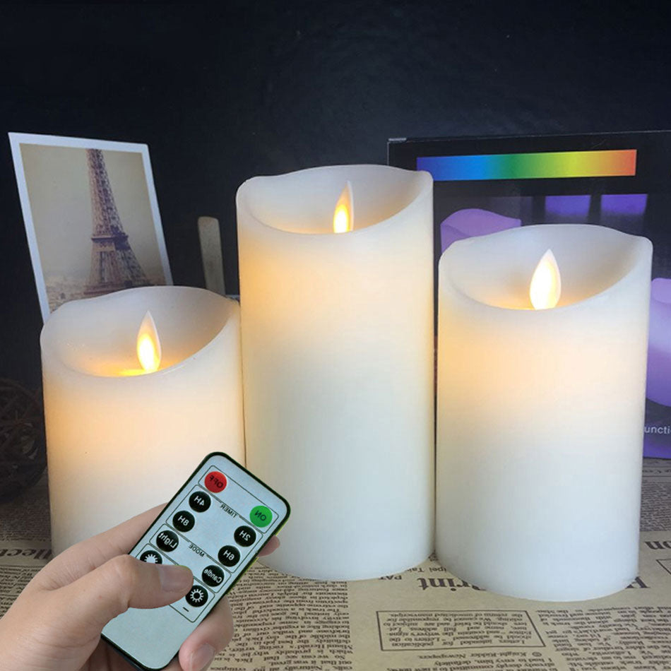Flameless Remote Control Led Wax Candle Wireless Timer Led Light Home Decoration Halloween/Christmas Candle Holiday Light