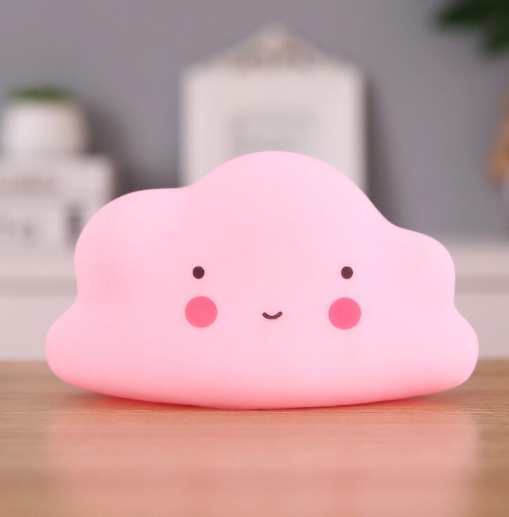 Lovely Led Night Light Silicone Cloud Night Lamp Mood Light Baby Nursery Lamp Children Gift For Kids Bedside Bedroom