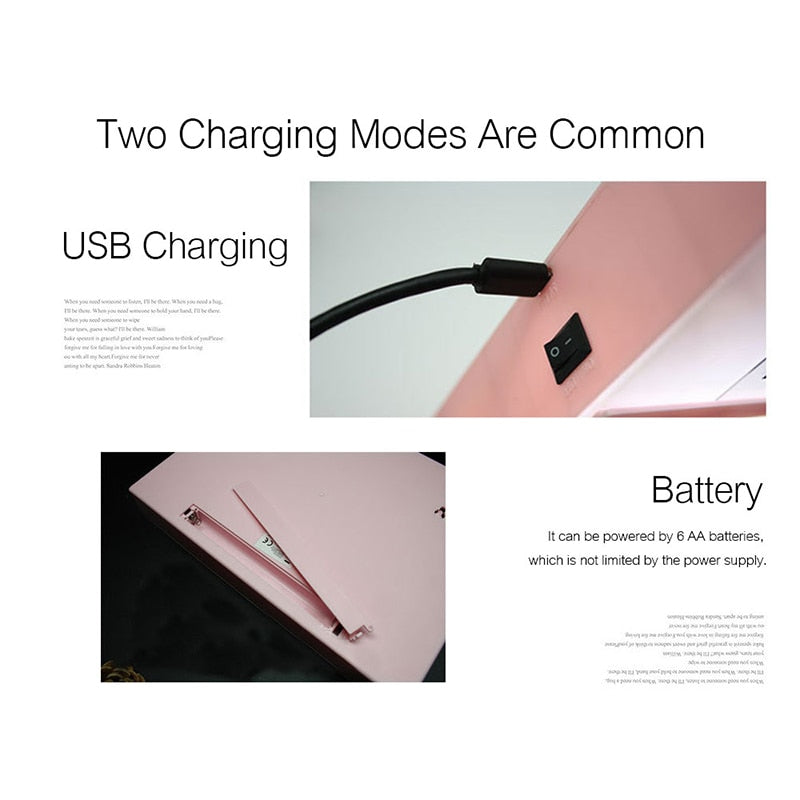 A4 Size USB AA Battery LED Combination Night light Box DIY Letters Symbol Cards Decoration Lamp Message Board Lightbox