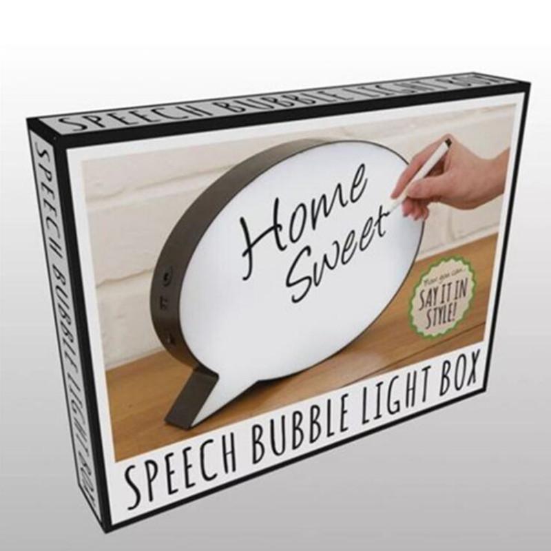 Q speech bubble light box led Combination Lightbox Night Light DIY USB PORT Powered Cinema Lightbox
