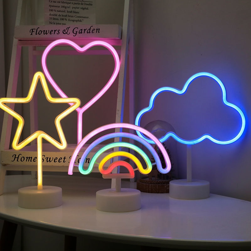 LED Living Room Neon Light Luminous Decoration Creative Cloud Home Ins Bedside Pineapple Night Light Flamingo