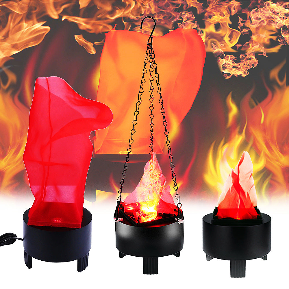 LED Flame Lights Bonfire Simulation Dynamic Stage Lights Bar Haunted House Halloween Christmas Decorations Electronic Brazier Lights
