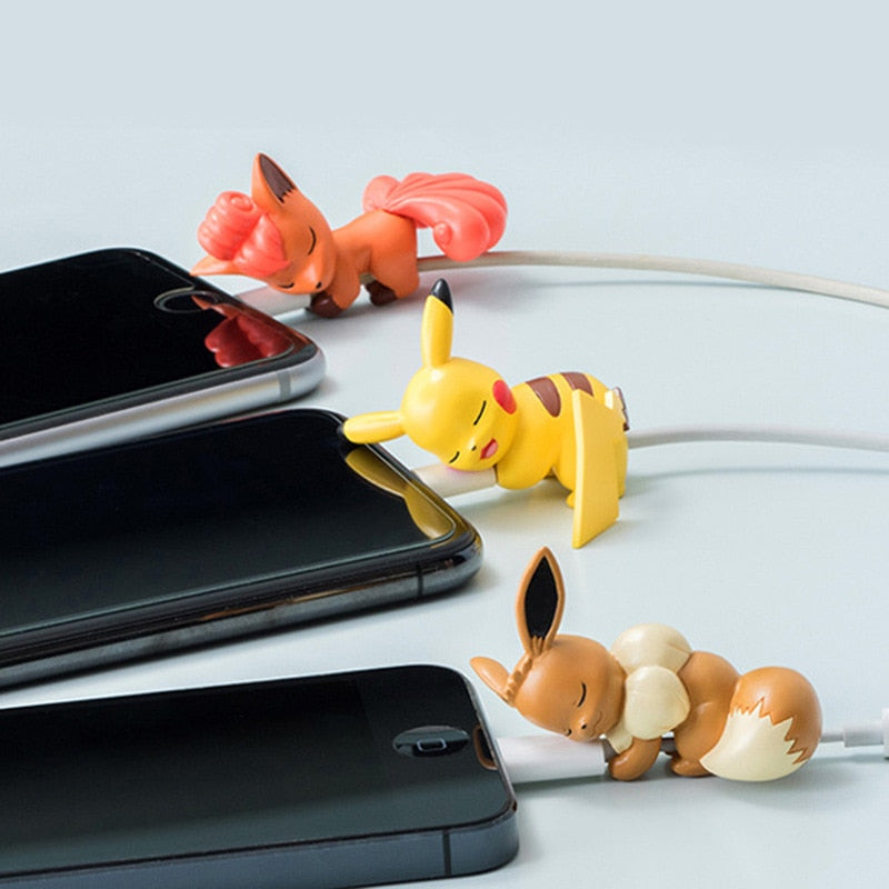 Cute Bite Cartoon Cable Protector for iPhone X earphone data cable Universal Cord Protection Protective Cover USB Cable Winder