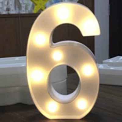 Luminous LED Letter Night Light English Alphabet Number Lamp Wedding Party Decoration Christmas Home Decoration Accessories
