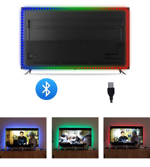 5V LED Light Belt Set 5050RGB Waterproof Colorful USB24 Key Music Bluetooth TV Background Atmosphere Light
