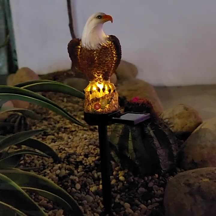 Solar Resin Eagle Lawn Light Outdoor Waterproof LED Floor Lighting Garden Decorative Landscape Light