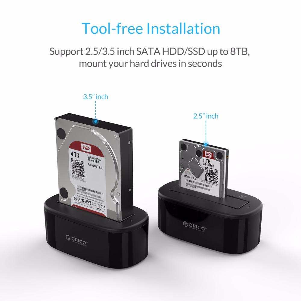 ORICO USAP HDD Docking Station 5Gbps Super Speed USB 3.0 to SATA Hard Drive Docking Station for 2.5''/ 3.5