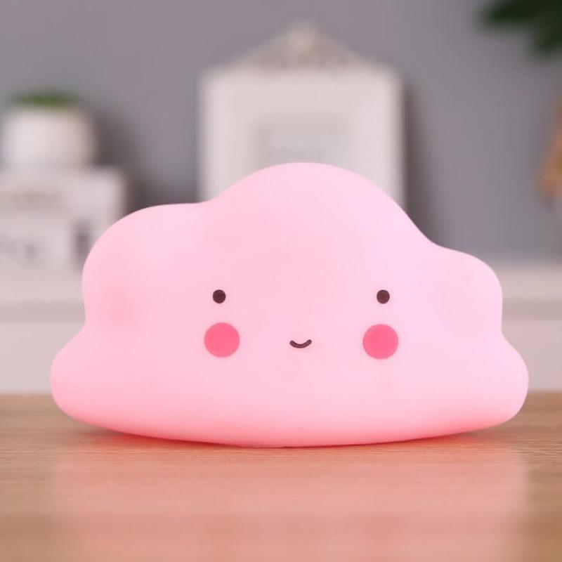 Lovely Led Night Light Silicone Cloud Night Lamp Mood Light Baby Nursery Lamp Children Gift For Kids Bedside Bedroom