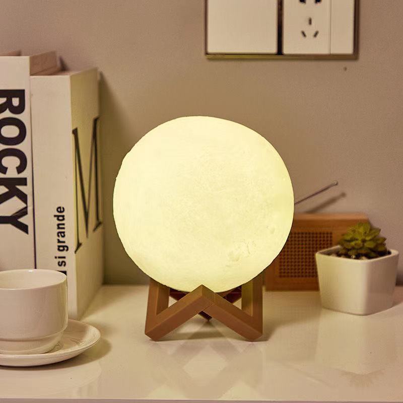 Ins Style Creative Home Living Room Bedroom Bedside Lamp Starry Sky Moon Touch Pat Night Light
