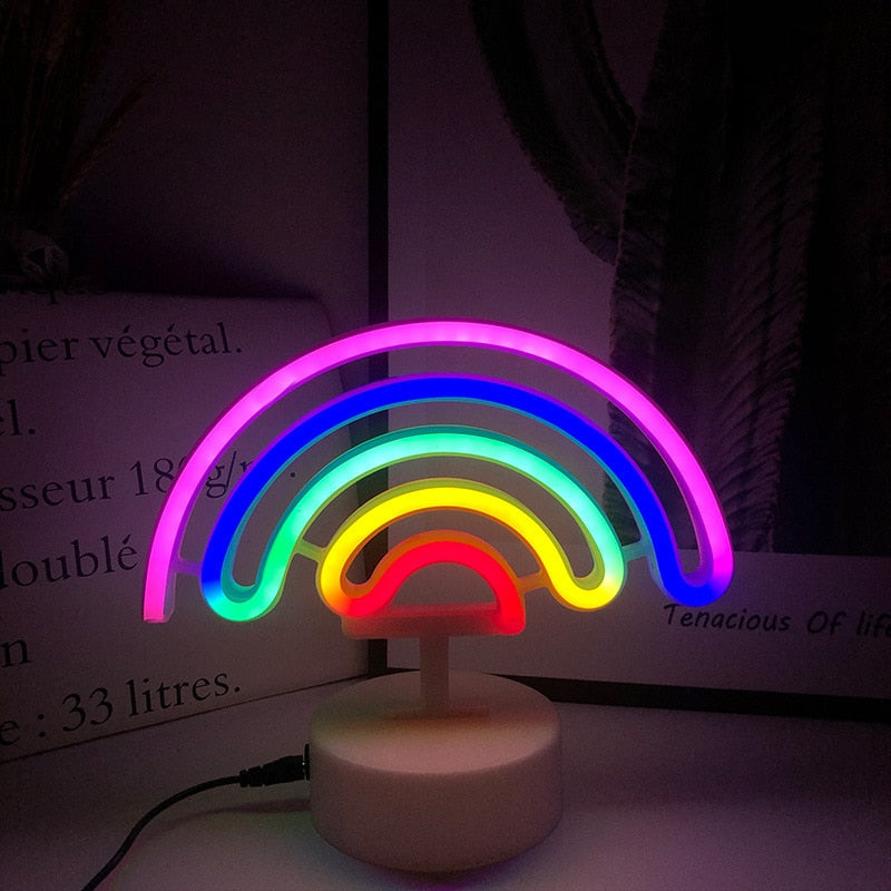 LED Living Room Neon Light Luminous Decoration Creative Cloud Home Ins Bedside Pineapple Night Light Flamingo