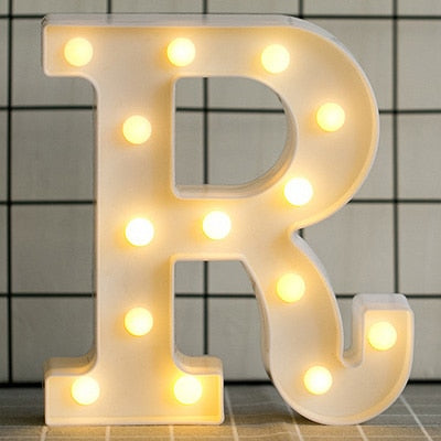 Luminous LED Letter Night Light English Alphabet Number Lamp Wedding Party Decoration Christmas Home Decoration Accessories