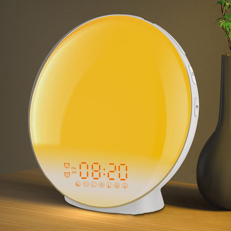 Wake-up Light Sunrise FM Radio Graffiti Smart APP Simulates Sunrise And Sunset Alarm Clock Atmosphere Night Light