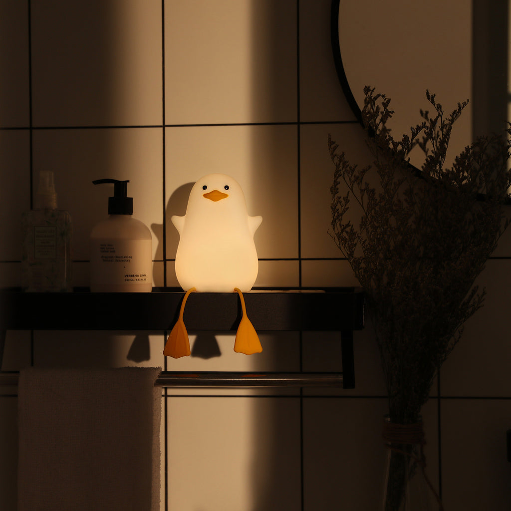 Little Gull Fun Night Light Charging Bedroom Bedside Light Silicone Pat Light Baby Eye Protection Night Light Creative Mobile Phone Bracket