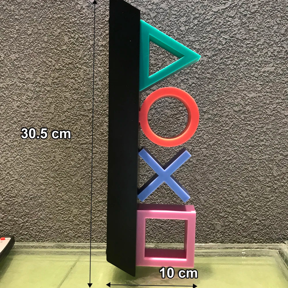 Voice Control Game Icon Light for PS4 for Playstation Player Commercial Colorful Lighting