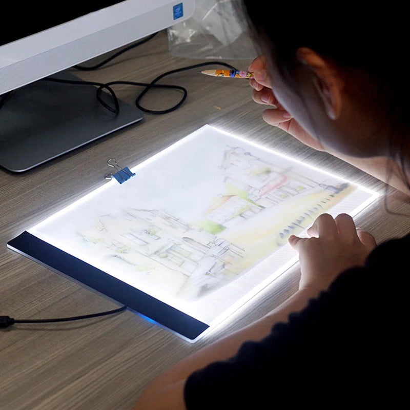 Ultrathin 3.5mm A4 LED Light Tablet Pad Apply