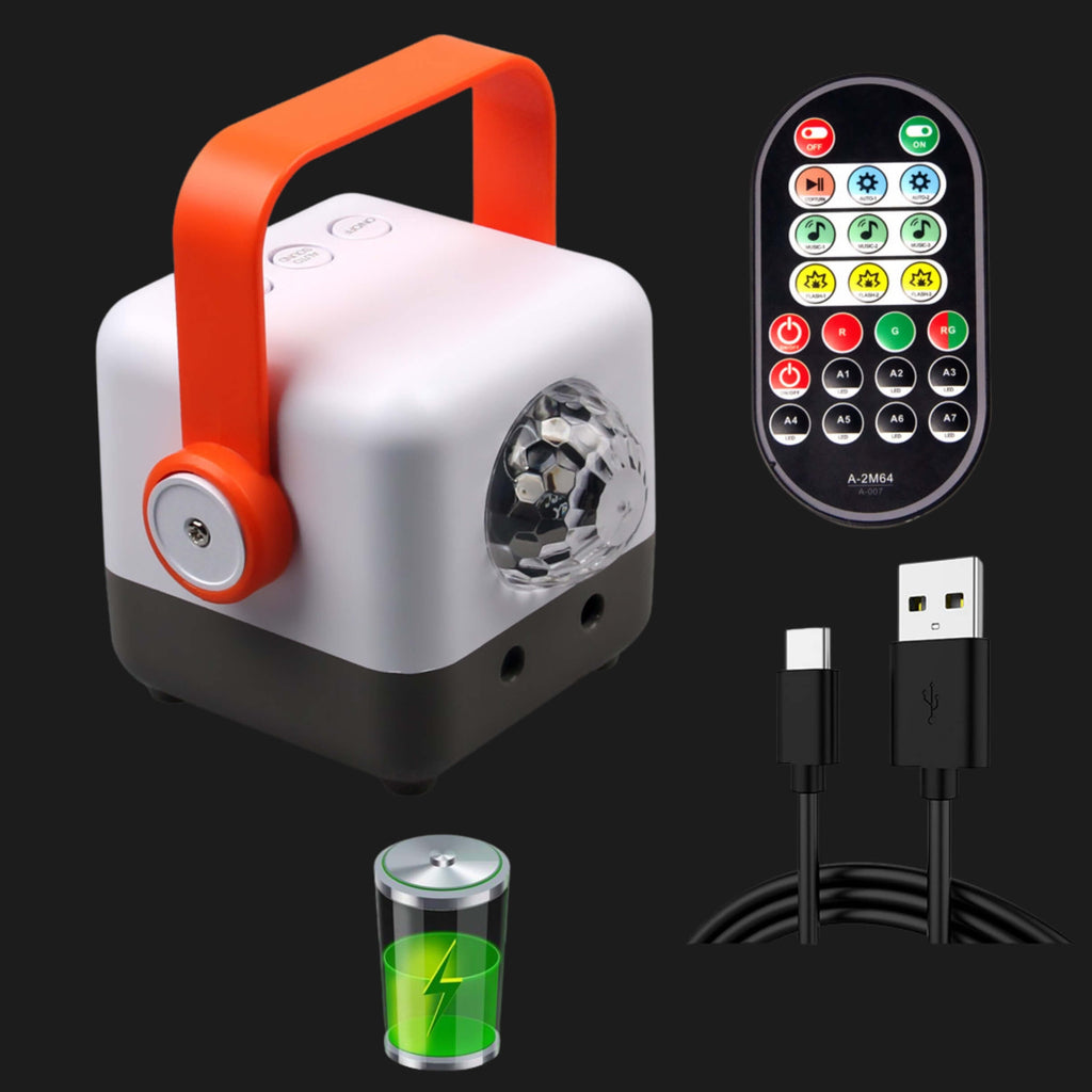X17 Rechargeable 2-in-1 Party Laser Lights Crystal Disco Ball with Remote